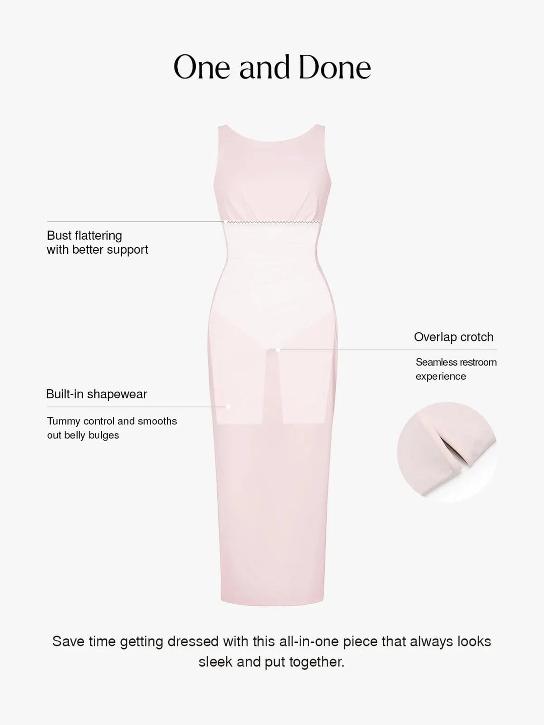 Popilush® Shapewear Boatneck Draped Sculpting Maxi Dress