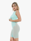 Popilush® Shapewear Boatneck Draped Sculpting Maxi Dress