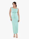 Popilush® Shapewear Boatneck Draped Sculpting Maxi Dress