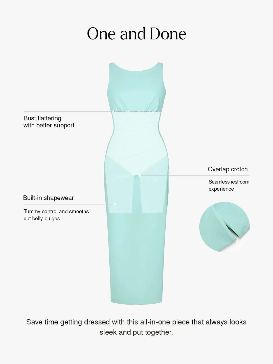 Popilush® Shapewear Boatneck Draped Sculpting Maxi Dress