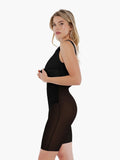 Popilush® Shapewear Boatneck Draped Sculpting Maxi Dress