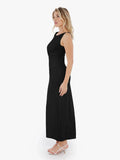 Popilush® Shapewear Boatneck Draped Sculpting Maxi Dress