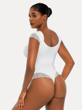 Popilush® Sexy Tops Body Shaper Shapewear Cap Sleeve Slimming Lace Cup Bodysuit