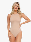 Flattering beige bodysuit from Popilush®; a perfect shapewear for any occasion.