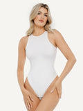 Popilush® Soft Comfy Tops Body Shaper Shapewear Cloudsense Sleeveless Cutaway Round Neck Bodysuit