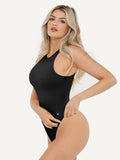 Popilush® Soft Comfy Tops Body Shaper Shapewear Cloudsense Sleeveless Cutaway Round Neck Bodysuit