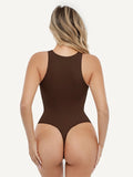 Popilush® Soft Comfy Tops Body Shaper Shapewear Cloudsense Sleeveless Cutaway Round Neck Bodysuit