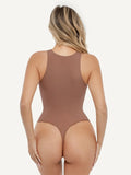 Popilush® Soft Comfy Tops Body Shaper Shapewear Cloudsense Sleeveless Cutaway Round Neck Bodysuit