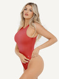 Popilush® Soft Comfy Tops Body Shaper Shapewear Cloudsense Sleeveless Cutaway Round Neck Bodysuit