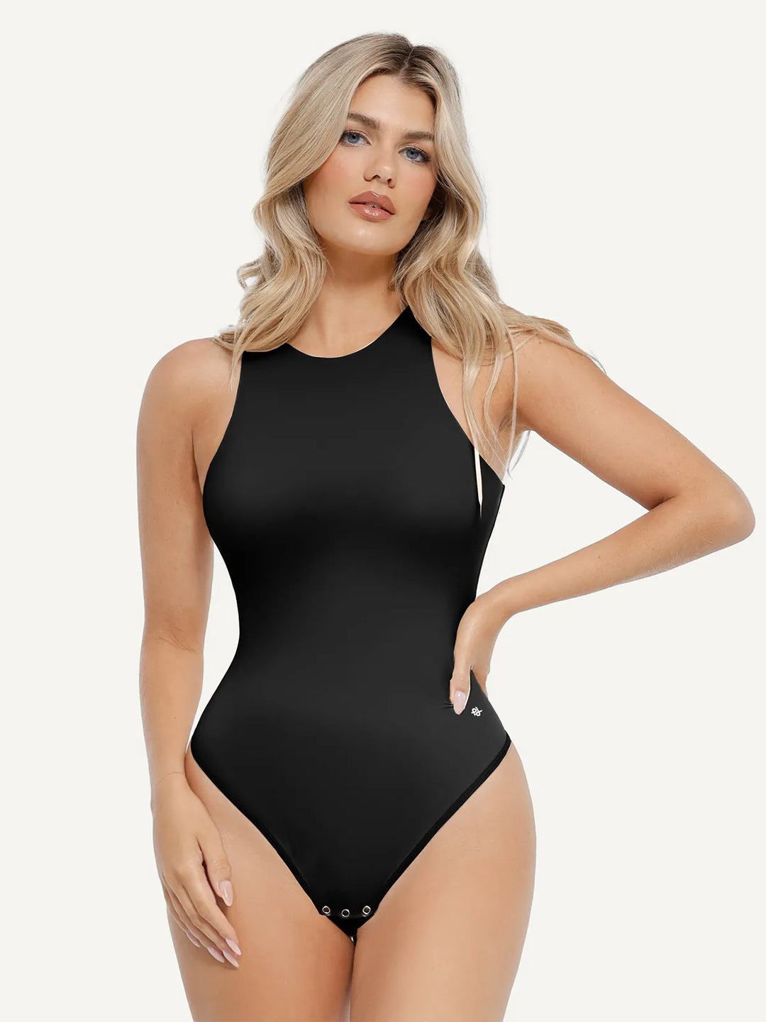 Popilush® Soft Comfy Tops Body Shaper Black / S Shapewear Cloudsense Sleeveless Cutaway Round Neck Bodysuit