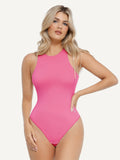 Popilush® Soft Comfy Tops Body Shaper Pink / S Shapewear Cloudsense Sleeveless Cutaway Round Neck Bodysuit