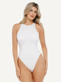 Popilush® Soft Comfy Tops Body Shaper White / S Shapewear Cloudsense Sleeveless Cutaway Round Neck Bodysuit