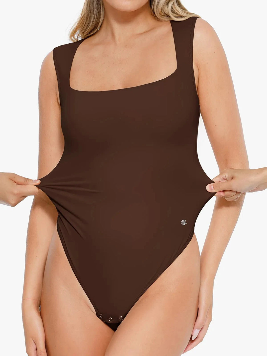 Popilush® Soft Comfy Tops Body Shaper Shapewear Cloudsense Sleeveless Square Neck Bodysuit