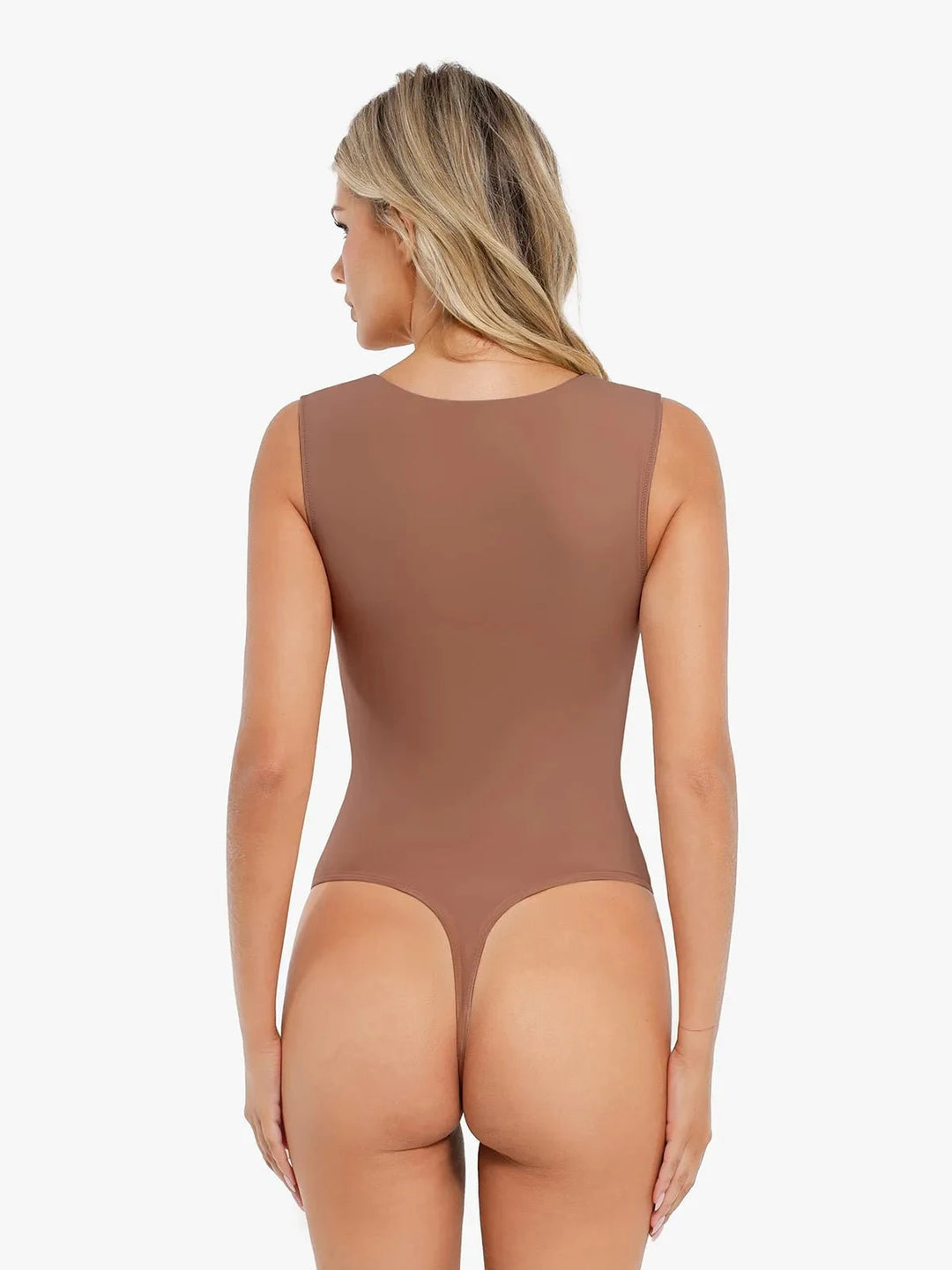 Popilush® Soft Comfy Tops Body Shaper Shapewear Cloudsense Sleeveless Square Neck Bodysuit