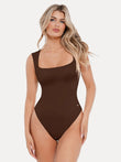 Popilush® Soft Comfy Tops Body Shaper Brown / S Shapewear Cloudsense Sleeveless Square Neck Bodysuit