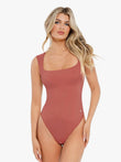 Popilush® Soft Comfy Tops Body Shaper Maroon red / S Shapewear Cloudsense Sleeveless Square Neck Bodysuit