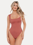 Popilush® Soft Comfy Tops Body Shaper Maroon red / S Shapewear Cloudsense Sleeveless Square Neck Bodysuit