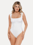 Popilush® Soft Comfy Tops Body Shaper White / S Shapewear Cloudsense Sleeveless Square Neck Bodysuit