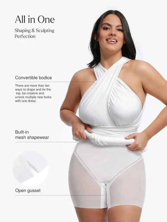 Popilush® Shapewear Convertible Infinity Sculpting Midi Dress