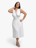 Popilush® White / XS Shapewear Convertible Infinity Sculpting Midi Dress