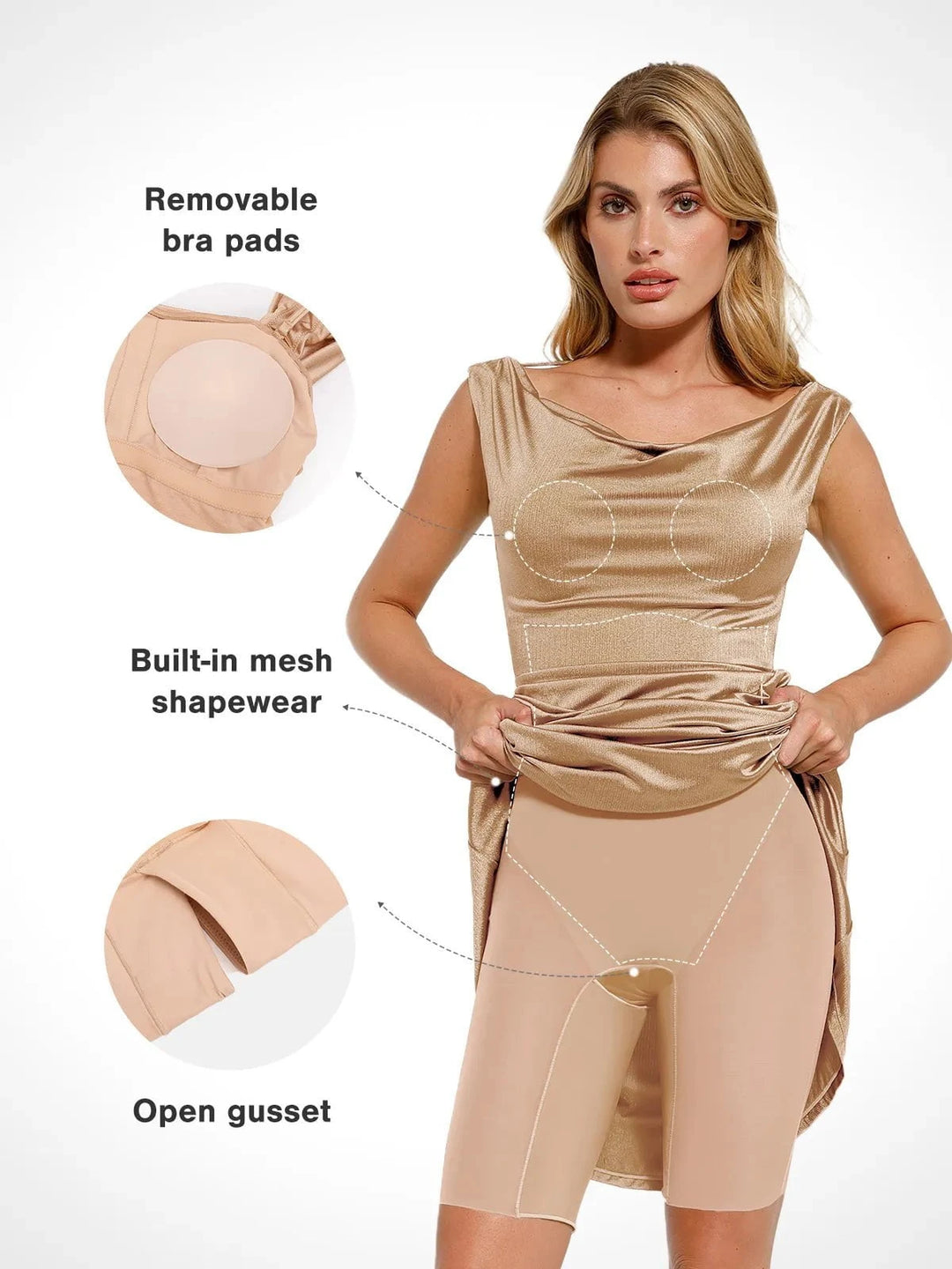best shapewear for mermaid dress Convertible Shine Sculpting Mermaid Dress