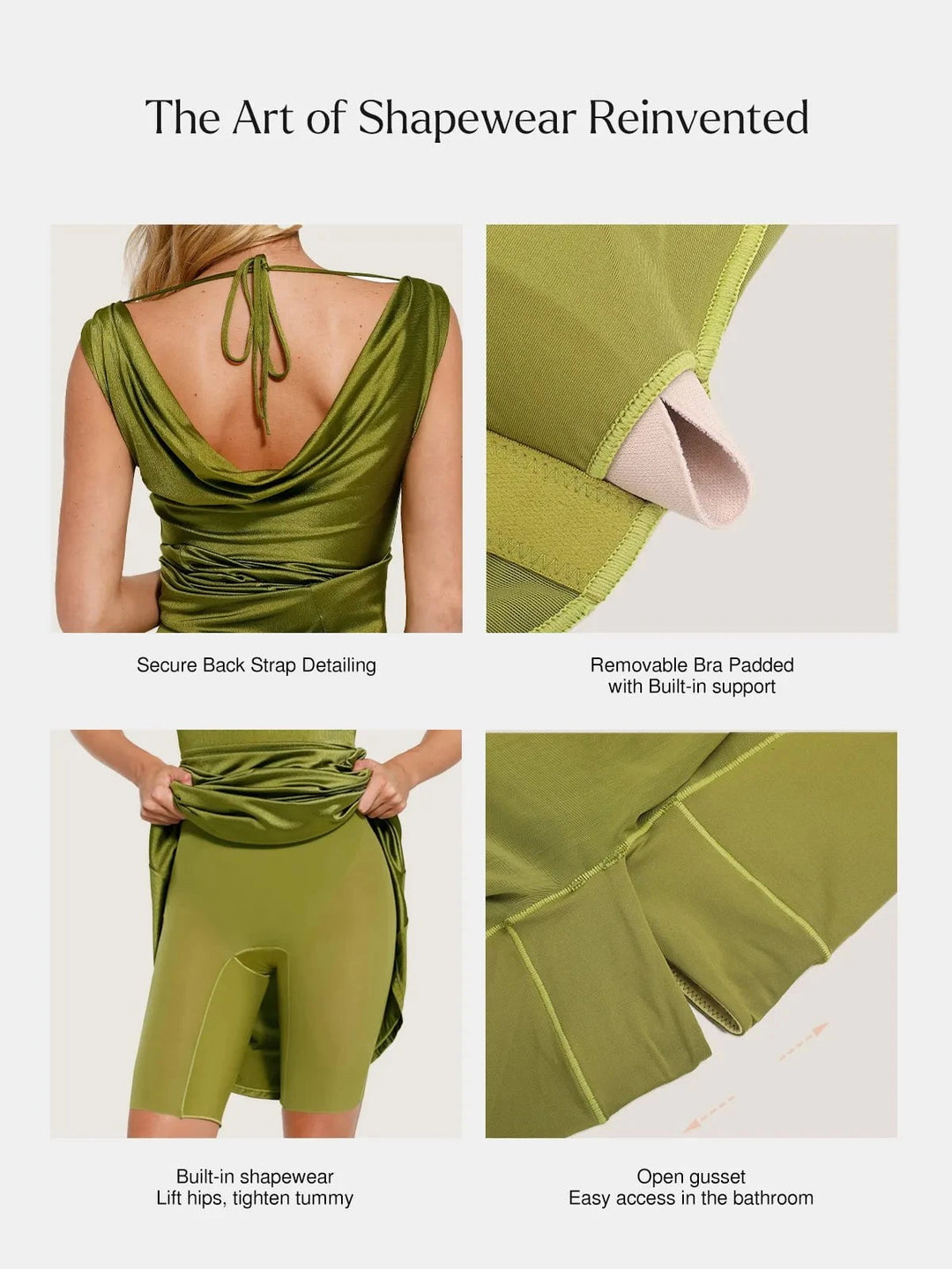 Popilush® Shapewear Convertible Shine Sculpting Mermaid Dress