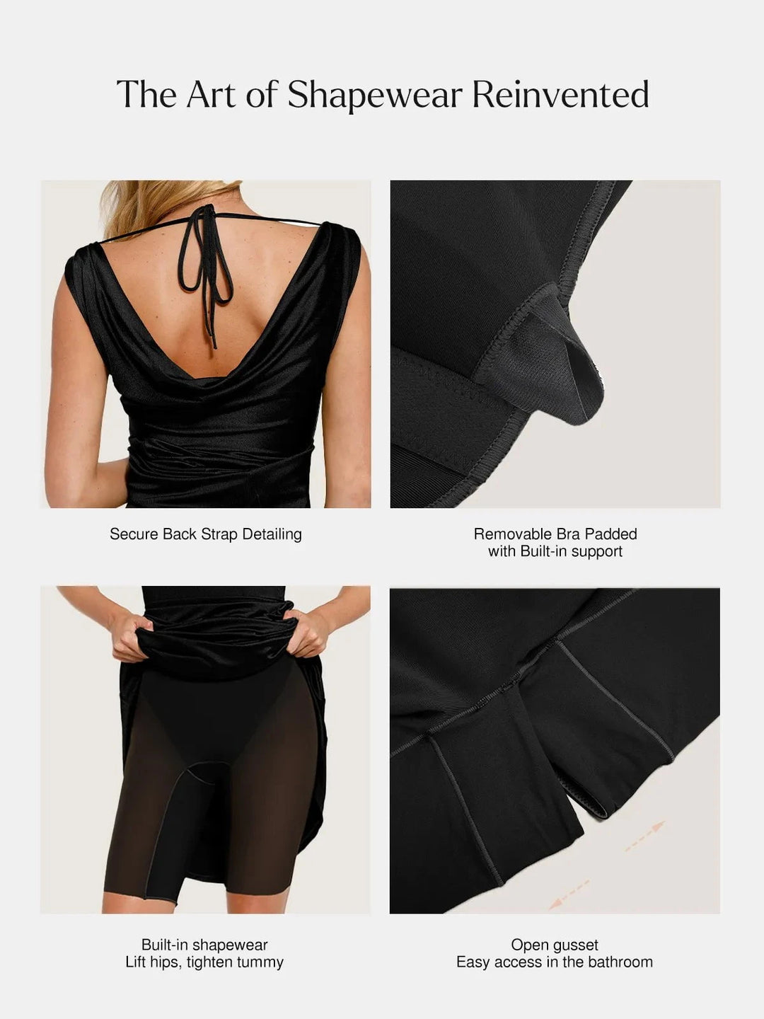 Popilush® Shapewear Convertible Shine Sculpting Mermaid Dress