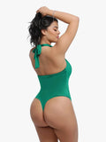 Popilush® Shapewear Cowl Neck Halter Tummy Control Bodysuit