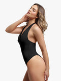 Popilush® Shapewear Cowl Neck Halter Tummy Control Bodysuit