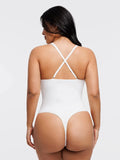 Popilush® Shapewear Cross-Front Draped Halter Tummy Control Bodysuit