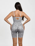Popilush® Shapewear Deep V Convertible Strap Mid-Thigh Bodysuit
