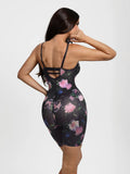 Popilush® Shapewear Deep V Convertible Strap Mid-Thigh Bodysuit