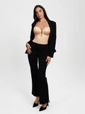 Popilush® Shapewear Deep V Convertible Strap Mid-Thigh Bodysuit