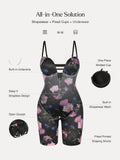 Popilush® Shapewear Deep V Convertible Strap Mid-Thigh Bodysuit