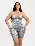 Popilush® Shapewear Deep V Convertible Strap Mid-Thigh Bodysuit