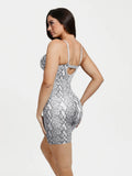 Popilush® Shapewear Deep V Convertible Strap Mid-Thigh Bodysuit