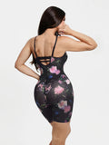 Popilush® Shapewear Deep V Convertible Strap Mid-Thigh Bodysuit