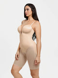 Popilush® Shapewear Deep V Convertible Strap Mid-Thigh Bodysuit