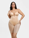Popilush® Shapewear Deep V Convertible Strap Mid-Thigh Bodysuit