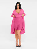 Popilush® Shapewear Deep V-Neck A-Line Maxi Dress