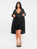 Popilush® Shapewear Deep V-Neck A-Line Maxi Dress