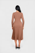 Popilush® Shapewear Deep V-Neck A-Line Maxi Dress