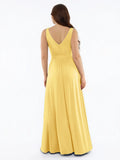 Popilush® Shapewear Deep V-Neck Front Slit Goddess Maxi Dress