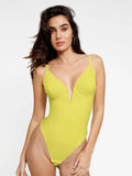 Popilush® Tops Body Shaper Tank Shapewear Deep V-Neck Low Back Sculpting Thong Bodysuit