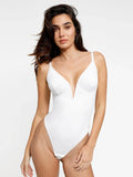 Popilush® Tops Body Shaper Tank Shapewear Deep V-Neck Low Back Sculpting Thong Bodysuit
