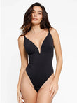 Popilush® Tops Body Shaper Tank Black / S Shapewear Deep V-Neck Low Back Sculpting Thong Bodysuit