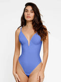 Popilush® Tops Body Shaper Tank Blue / S Shapewear Deep V-Neck Low Back Sculpting Thong Bodysuit