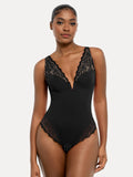 Popilush® Sexy Tops Body Shaper Black / XS Shapewear Deep V-Neck Sculpting Lace Inset Bodysuit