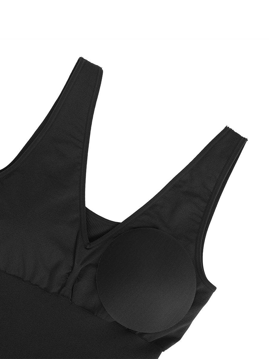 Popilush® Shapewear Deep V-Neck Tummy Control Midi Dress