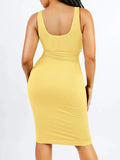 Popilush® Shapewear Deep V-Neck Tummy Control Midi Dress